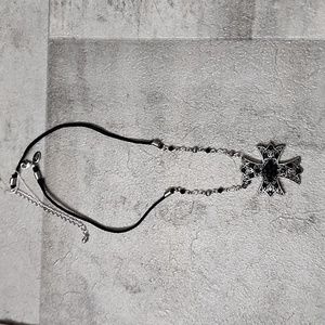 Lia Sophia cross necklace 8 1/2" long (17" chain)